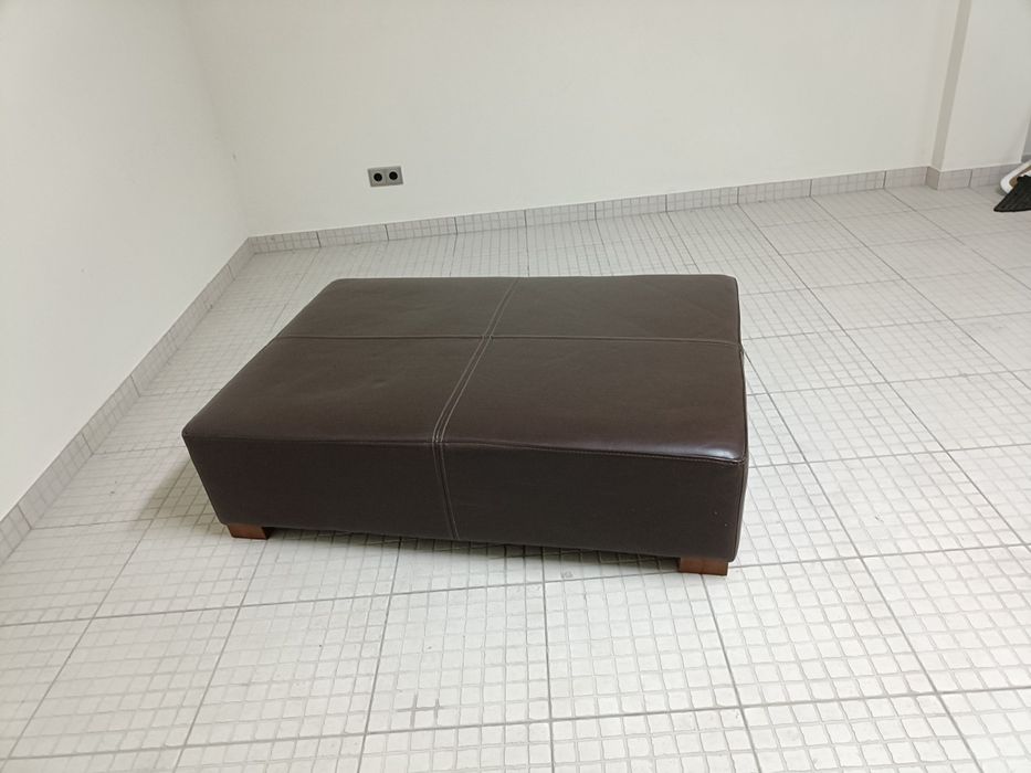 Mesinha de apoio de pele genuína