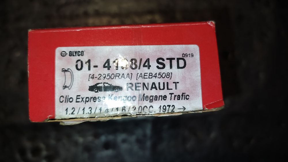 Вкладыши renault GLYCO