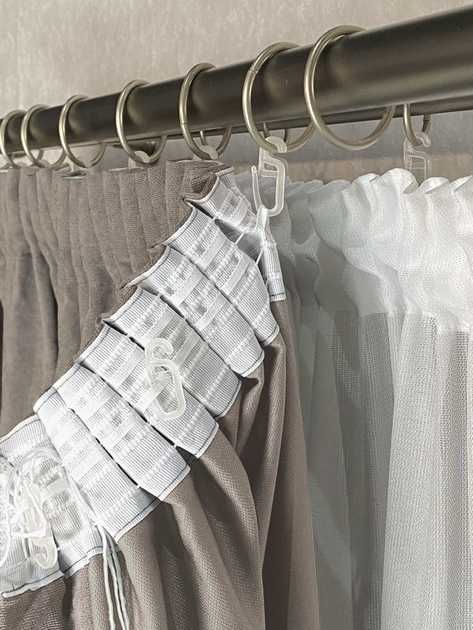 Готові пошиті штори вельвет та мікровелюр на тасьмі