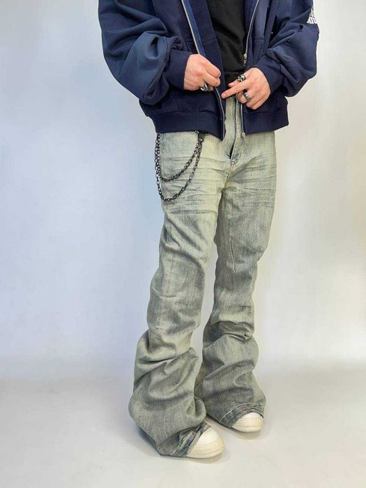 Rick Owens DRKSHDW flared jeans джинси голубі джинсі клеш кльош штаны.