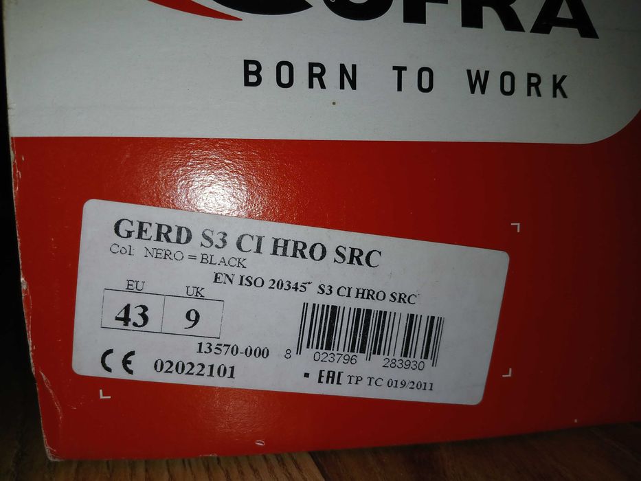 Buty robocze Cofra - wysokie ,rozmiar 43