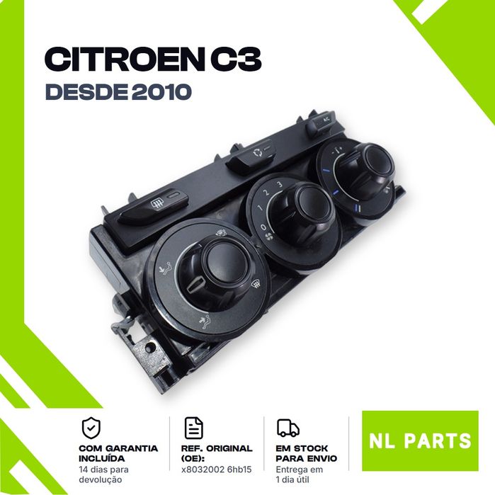 Comando da chaufagem / ar condicionado Citroen C3 X8032002 6HB15 (2010 em diante)