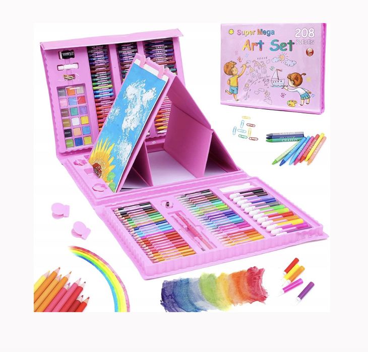 Zestaw do malowania rysowania 208 elementów PREZENT