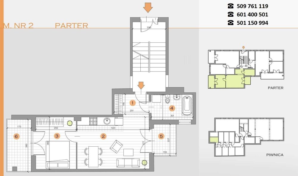 Apartament na Żabińcu,  2 pokoje, balkon + taras, ogródek, komórka lok