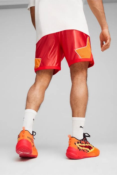 Мужские красные шорты PUMA HOOPS x CHEETOS Shorts