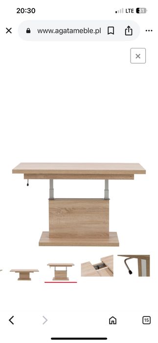 Ławostół rozkładany dąb sonoma