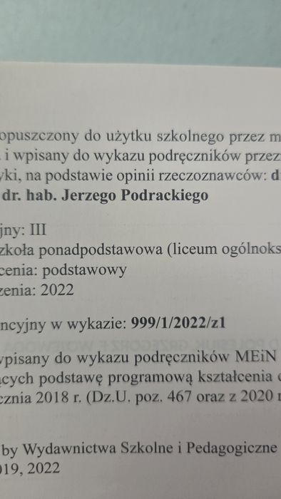Podreczniki do liceum klasa 1 nowa era i WSiP
