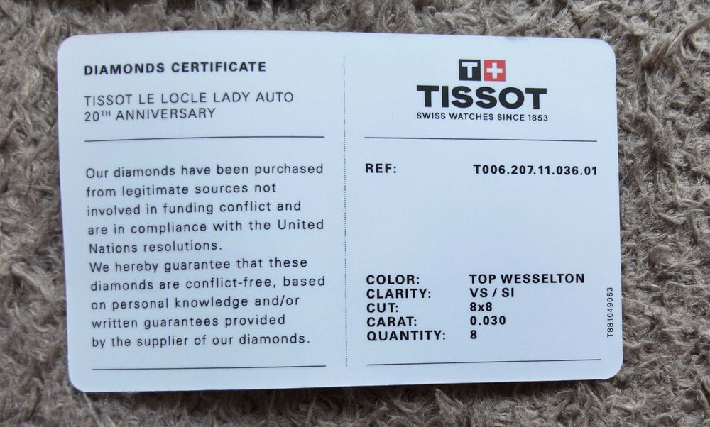 Tissot Le Locle Automatic 20th Anniversary 29mm
