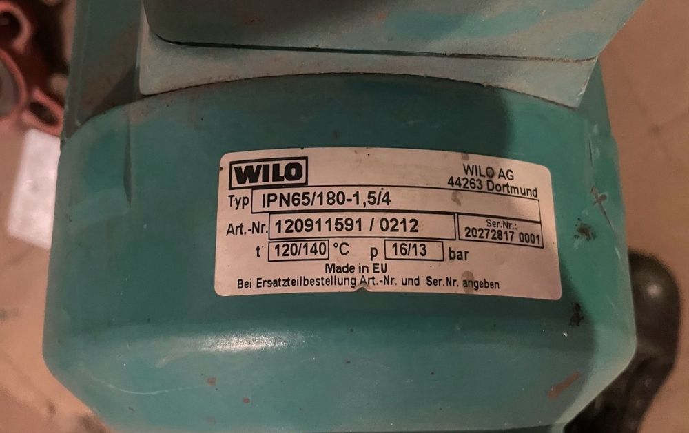 Продам насос доя ЦО фірми WILO(65 та 40)