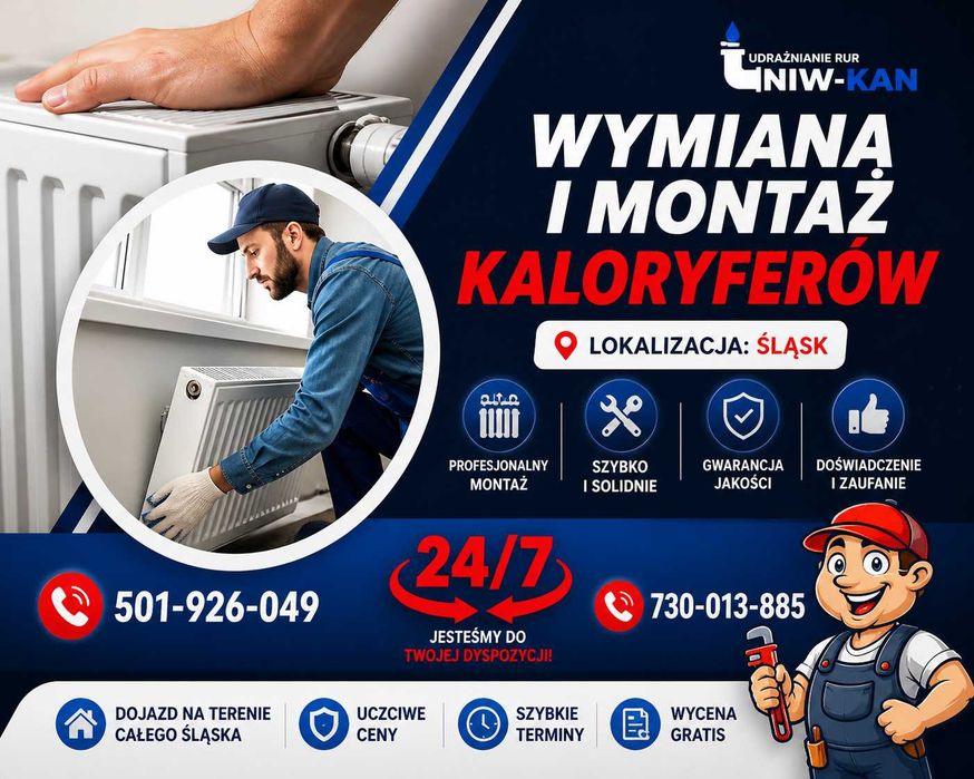 Zamrażanie rur/Montaż i demontaż kaloryferów