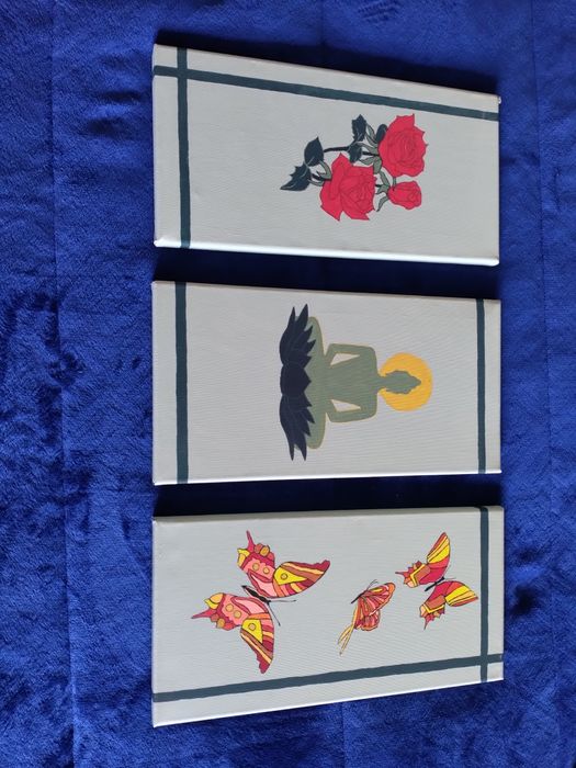 Quadros pintados a mão