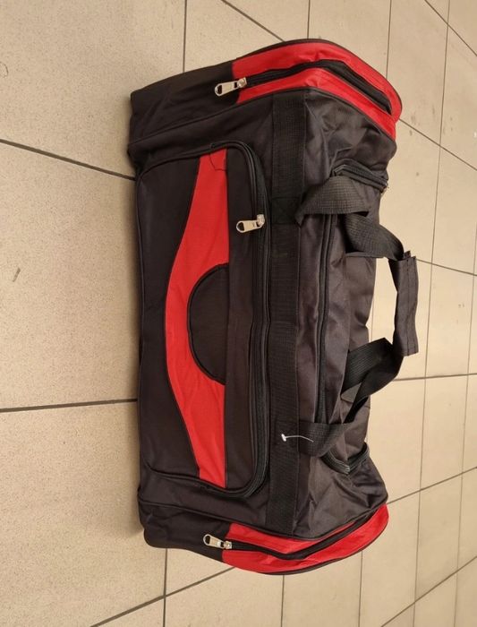 Czerwono-czarna Torba 120litr