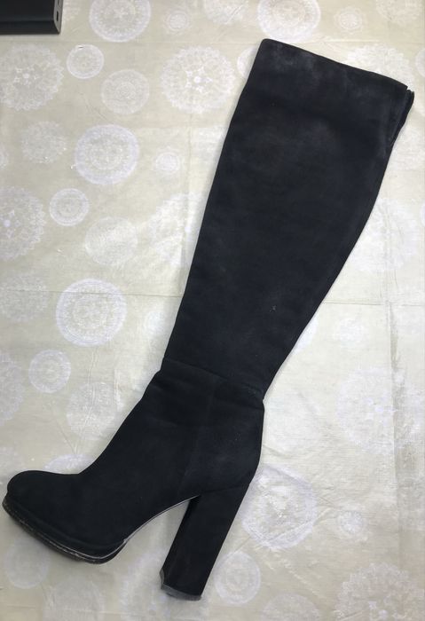 Сапоги замшевые