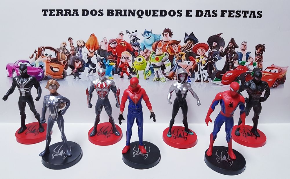 7 pcs Homem Aranha Universo Aranha (Portes Incluidos)