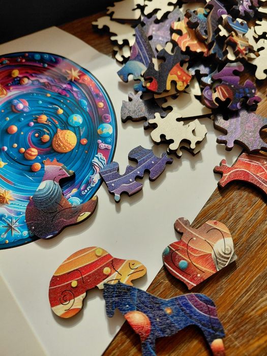 Дерев'яні пазли космос, головоломка