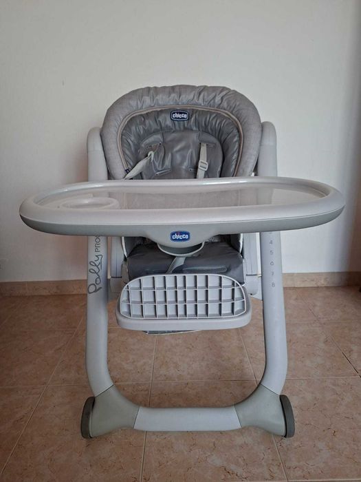 Chicco Polly Progres5 - Cadeira alta evolutiva, de balanço a elevador, 4 rodas, de 0 a 3 anos