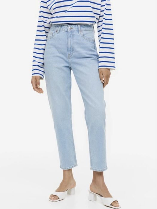 Жіночі блакитні MOM джинси H&M