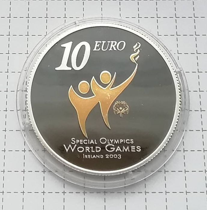 Ірландія 10 євро 2003р. Олімпіада в Дубліні. СРІБЛО. ПРУФ.