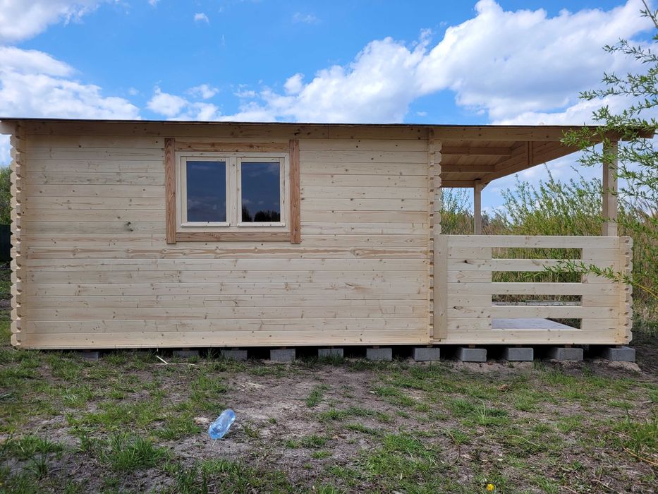od ZARAZ letniskowy DOMEK z tarasem*balik aż 34mm*6x4*24m2*super CENA