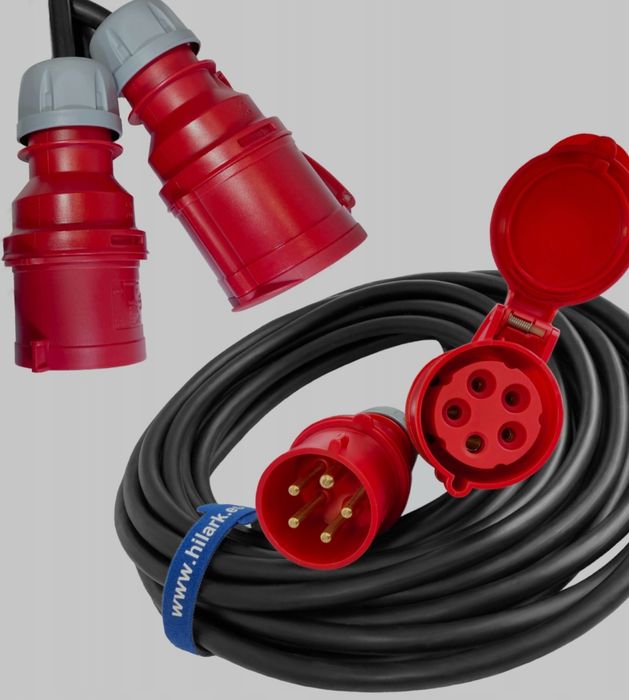 Przedłużacz siłowy 50m 32A 5x6mm2 H07RN-F 5x6 Kabel siła 400V 50m