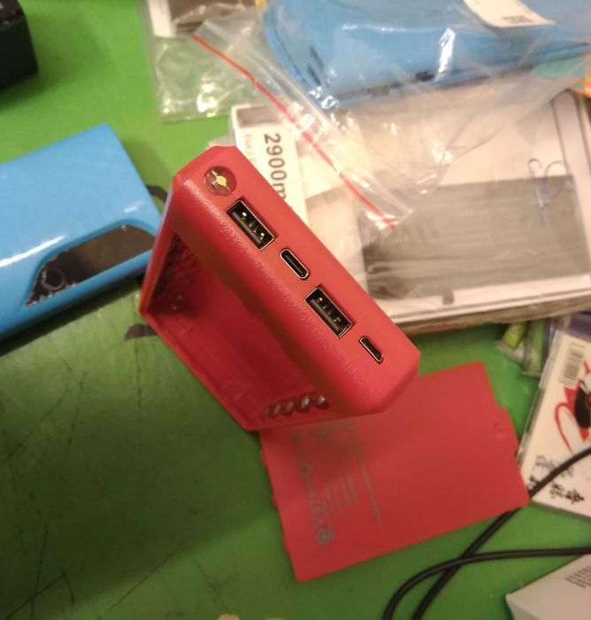 Потужний корпус для Повербанка PowerBank 18650, фонарик