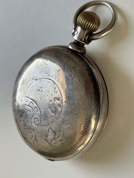 Zegarek kieszonkowy Waltham Srebrny Bardzo duży , super stan !! Unikat