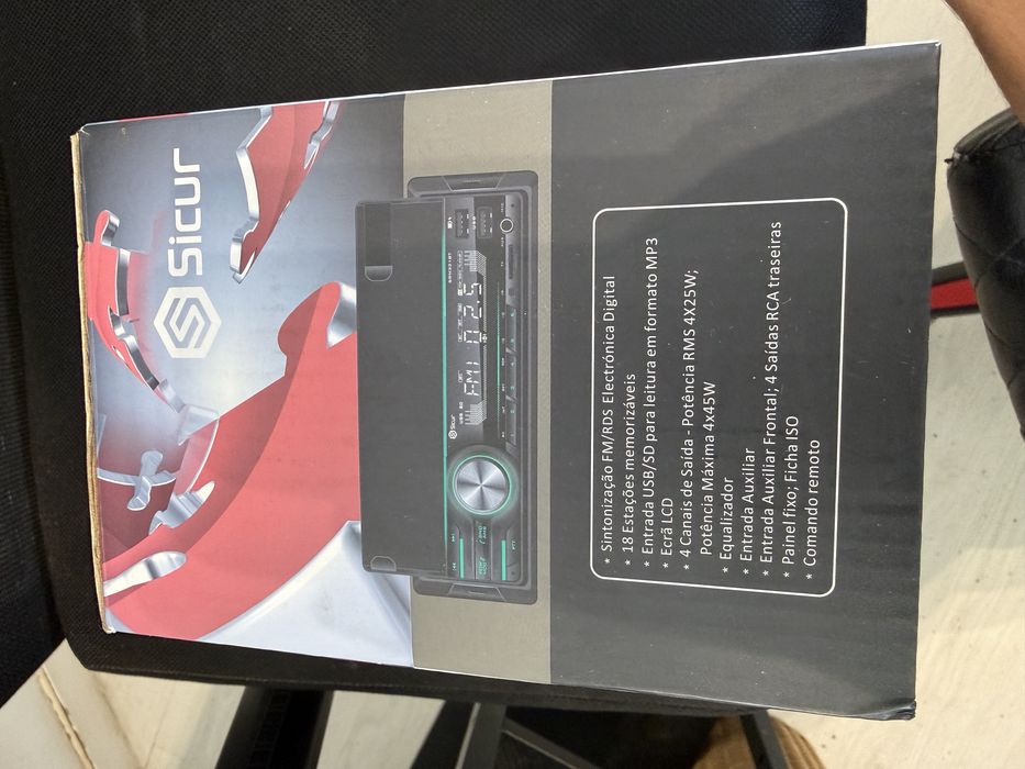 Auto-rádio SICUR SRM321BT NOVO (Selado) + Fatura