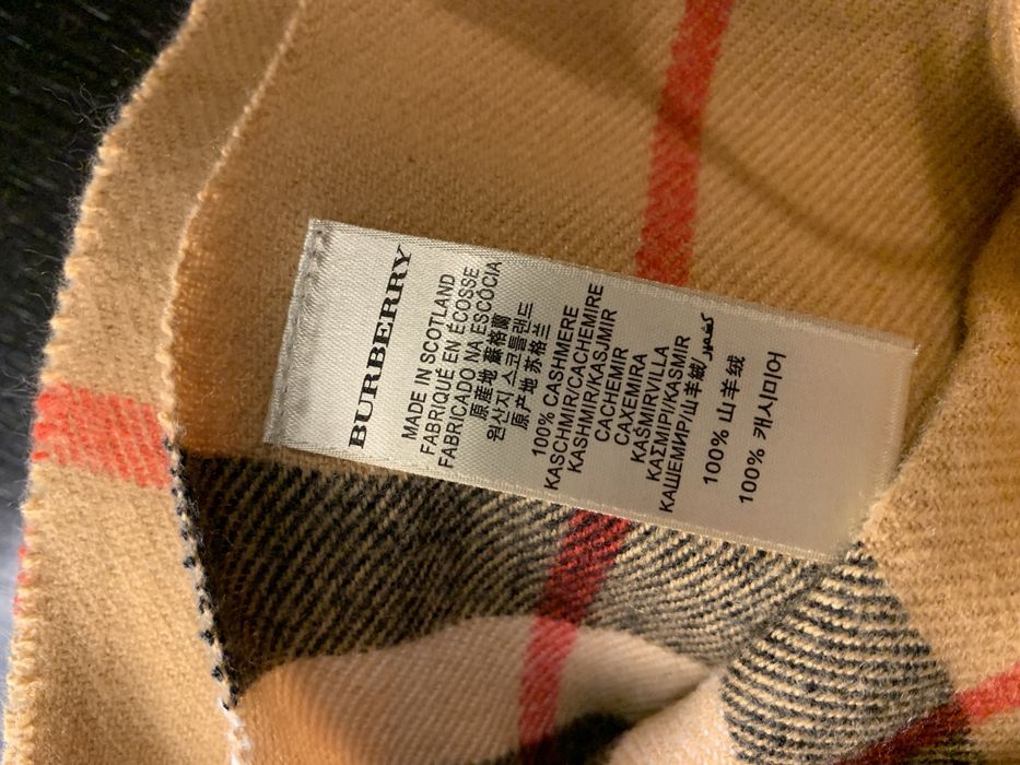 Cachecol Caxemira Bege - Burberry