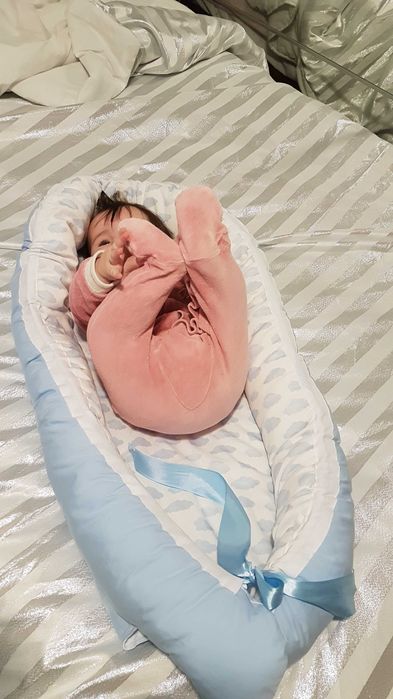 Ninho novo reversível e personalizado, em algodão