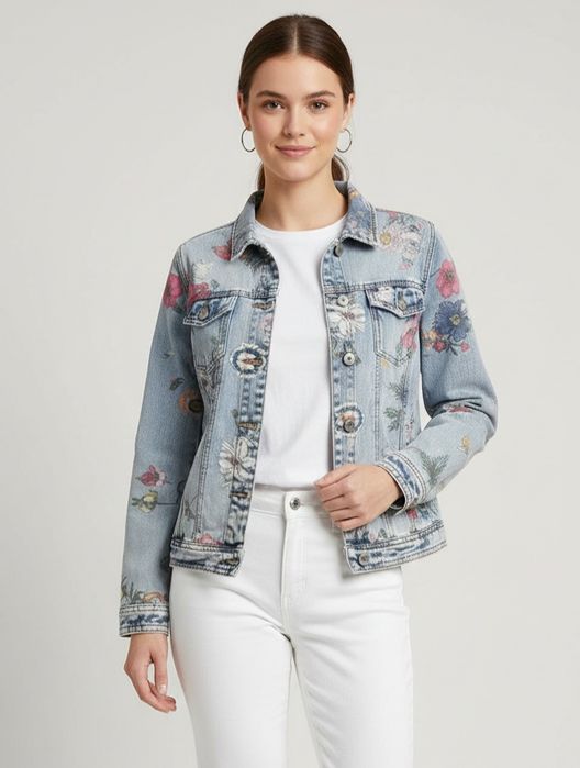 Модный джинсовый пиджак куртка