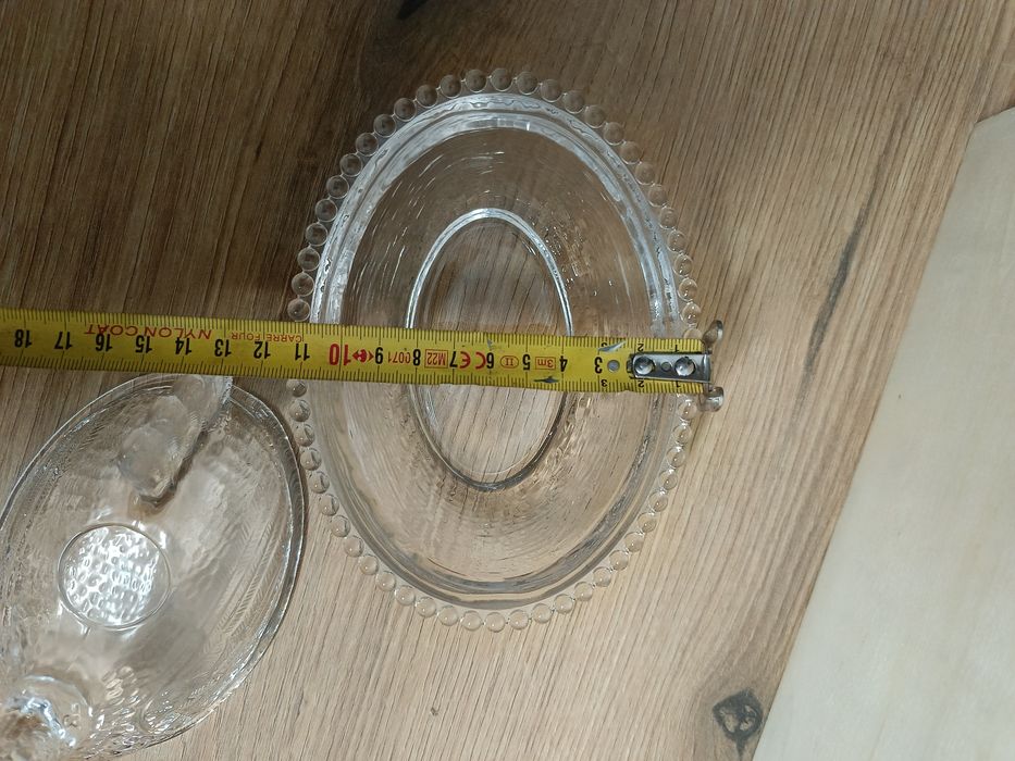 Szklana kura prezent gadżet ozdoba pojemnik na drobiazgi