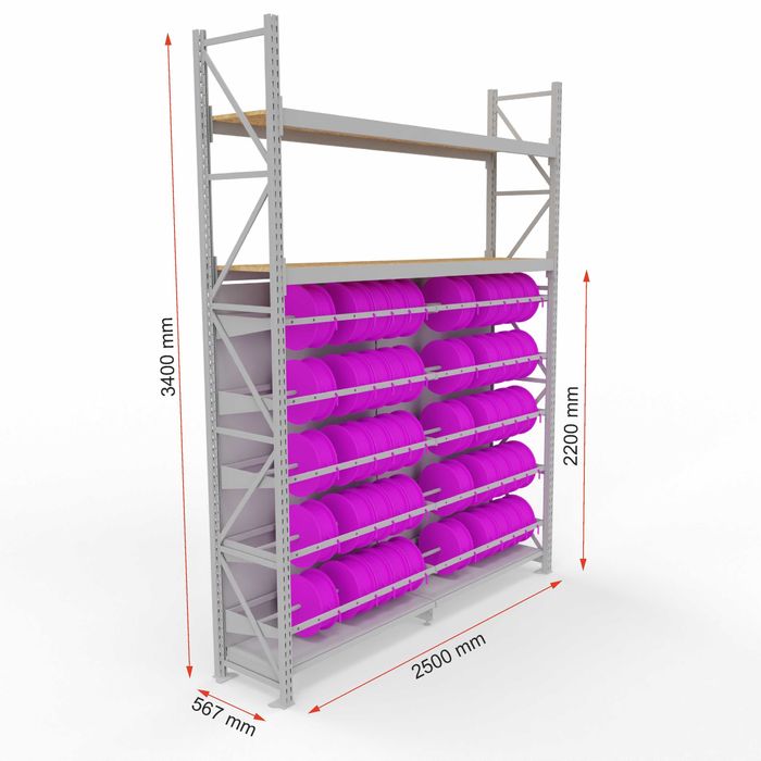 Regał magazynowy sklepowy garażowy na opony budowlany sklep wózki