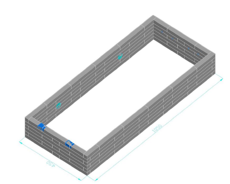Bloczki styropianowe na basen wzmocnione basenowe 10x4x1,5m