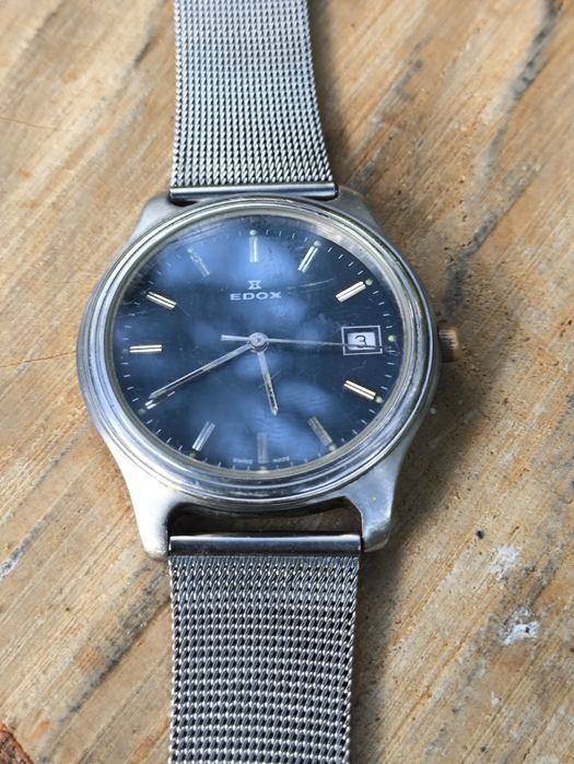 Stary zegarek kwarcowy Edox ,Swiss made. Vintage