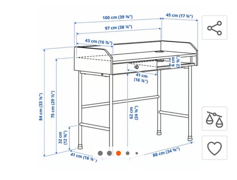 Biurko biale Ikea