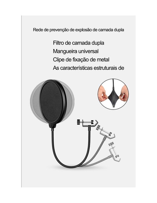 Microfone Condensador Profissional QA-T556