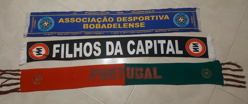 3 bufandas, echarpes,de futebol
