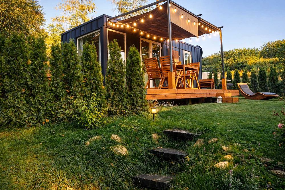 Tiny Houses nad rzeką –prywatna balia, taras, grill – 30 min Kazimierz