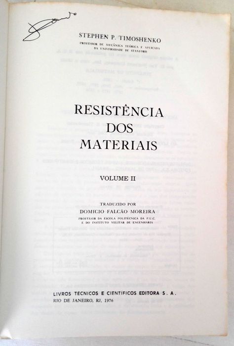 Livros Resistência dos Materiais - Volume 1 e 2