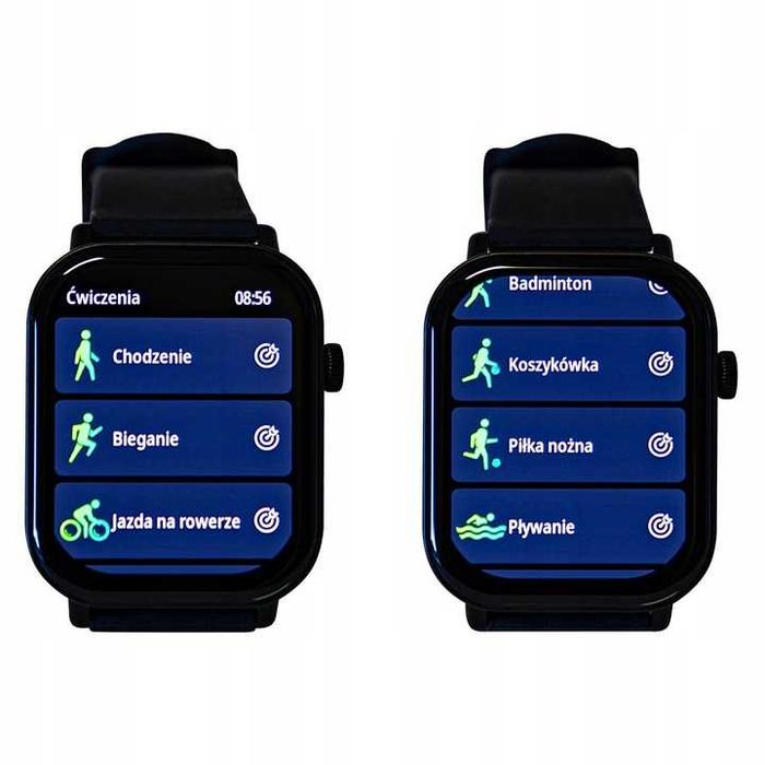2 PASKI Smartwatch zegarek wodoodporny sportowy rozmowy SMS PL MENU