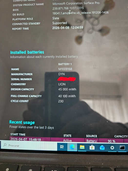 Tablet Hibrido Microsoft surface pro 5 4gb 128gb