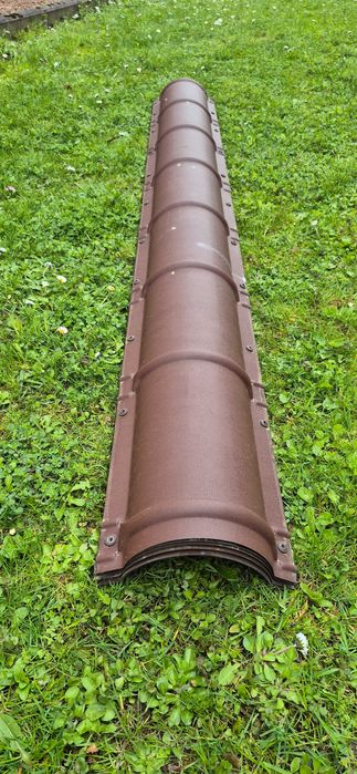 Gąsiory modułowe blachodachówki brązowe RAL 8017 długości 200 cm - 6 szt.
