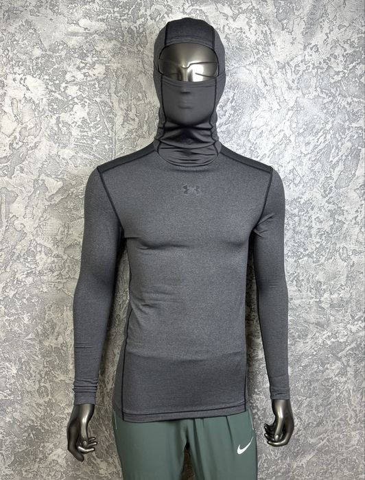 Under Armour compression Coldgear кофта лонгслив L размер серая с лого
