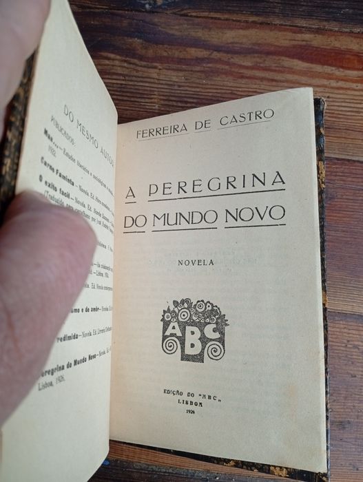 Livro antigo – A Peregrina do Mundo Novo (1926), Ferreira de Castro