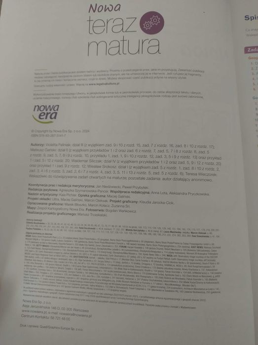 Nowa Teraz Matura Geografia wyd. Nowa Era