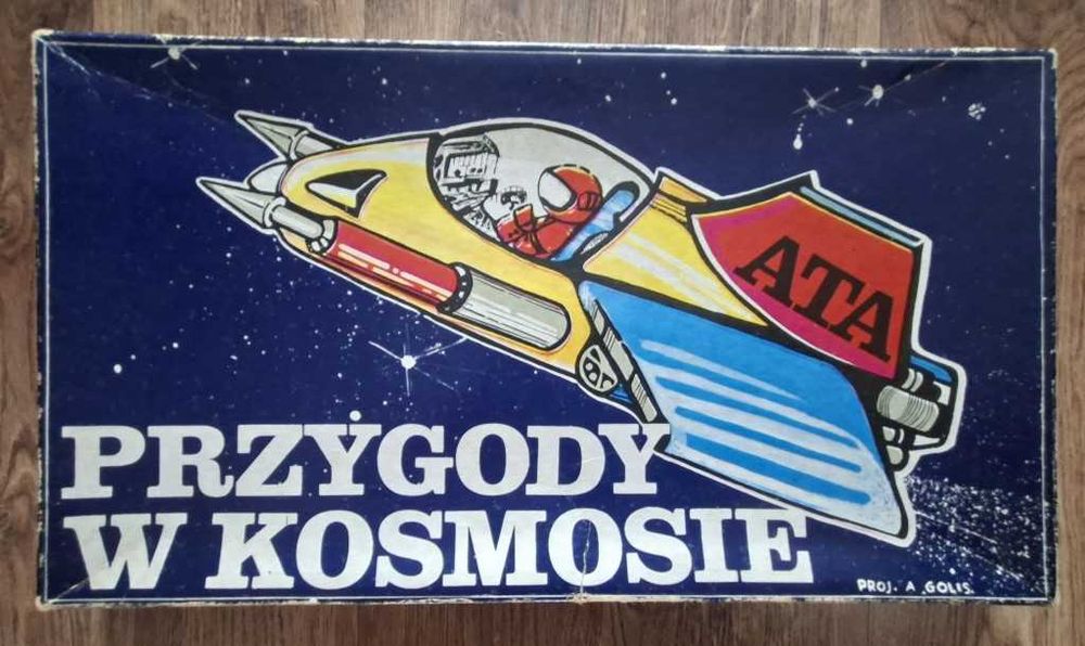 Stara gra planszowa z PRL - Przygody w kosmosie, kompletna