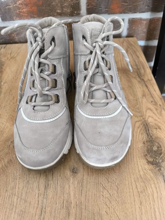 Buty skórzane zamszowe bama