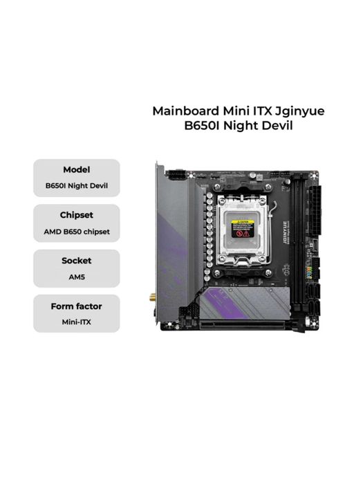 Материнская плата Ryzen АМ5 JGINYUE B650i Night Devil: 4 000 грн ...