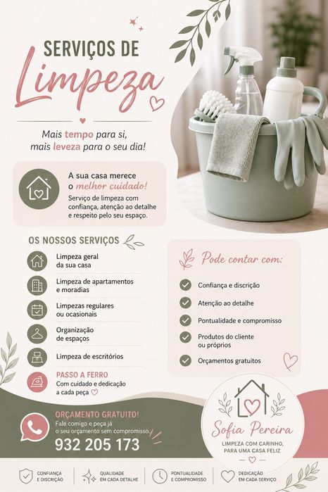 Limpeza da sua casa
