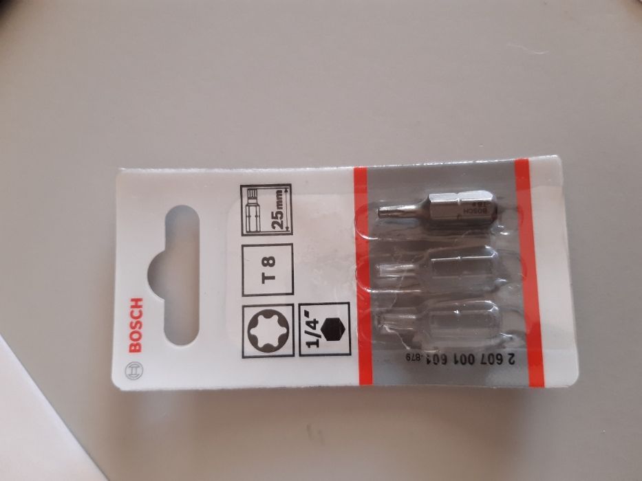 1-Bit T8 Torx 1/4" 25mm- Bosch - Novo